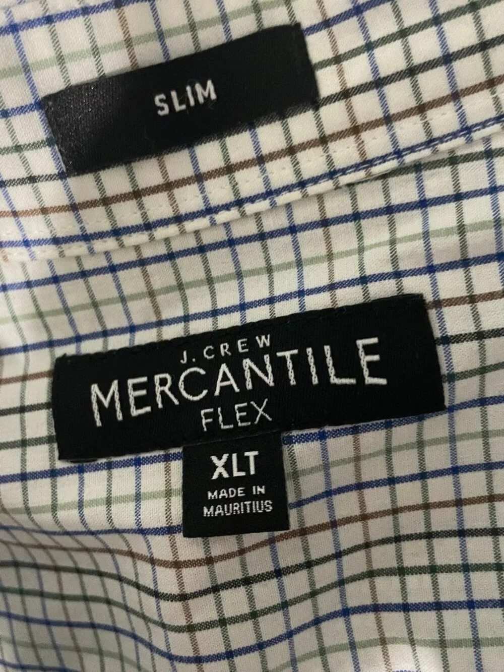 Mens Sz XLT J. Crew Mercantile Flex Slim Long Sleeve Button-Down Plaid Shirt